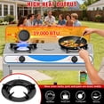thumbnail image 2 of Propane Gas Stove, 2 Burner Portable Propane Burner with Removable Legs, Auto Ignition Camping Gas Stove, Outdoor Portable Stove for Camping, RV, Apartment, Backyard Cooking, 2 of 6