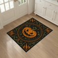 thumbnail image 3 of ODIKA 3'x5' Washable Area Rug Orange Black Pumpkin and Starry Night Design Halloween Themed Decorative with Elegant for Hallway, Laundry Room, Non-Slip, Flatweave, Easy Care, 3 of 7