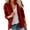 Red, variant on Women's Solid Color Oversized Korean Zip Up Jacket With Pockets Womens Light Jacket plus Size Long Winter Jackets for Women 3x 4x Coats for Women plus Women Lightweight Jacket Womens Coat 4x Womens