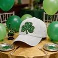 thumbnail image 5 of DAMAI Soft Baseball Hat Embroidered Dad Hat Four Leaf Clover Ireland Irish St Patrick's Men & Ladies Baseball Cap, 5 of 7