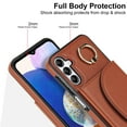 thumbnail image 4 of for Samsung Galaxy A14 5G Wallet Case with Card Holder Women Men, Flip PU Leather Kickstand Shockproof Protective Phone Cover Magnetic Clasp 360 Rotation Ring Stand for Samsung A14 5G, Brown, 4 of 7