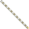 thumbnail image 3 of Chisel Stainless Steel Brushed and Polished Yellow IP-plated Link Bracelet - 8.75", 3 of 6