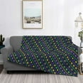 thumbnail image 2 of Yiaed Mardi Gras Strings of Beads Print Blanket Throw Blanket Soft Cozy Flannel Blanket for Home Bed Sofa Couch Chair-80"x60", 2 of 6
