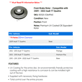 thumbnail image 2 of Front Brake Rotor - Compatible with 2009 - 2022 Audi TT Quattro 2010 2011 2012 2013 2014 2015 2016 2017 2018 2019 2020 2021, 2 of 2