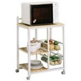 thumbnail image 1 of Kelvin 2-shelf Mobile Kitchen Cart Natural Brown and White, 1 of 2