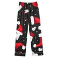 thumbnail image 3 of VBTAPA Plus Size Pajamas for Women 2 Piece Set Christmas Printed Long Sleeve Button Down Shirts and Wide Leg Pants Matching Lounge Pj Sets Xmas Holiday Sleepwear Cyber and Monday DealsMulticolor L, 3 of 6