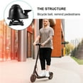 thumbnail image 4 of Miangastore 2Pcs Universal Aluminum Bells Black Simple Design Bikers Cycling, 4 of 8
