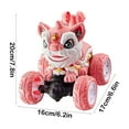 thumbnail image 3 of KOYPTL Lions Rising Rollover Car Toy for Toddler Baby Kids 2 3 4 Year Old Toy,Remote Control Car Toy with Light & Music,Suitable for Boys Girls Preschool Early Education Christmas Birthday Gifts-Pink, 3 of 9