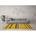 thumbnail image 3 of Ahgly Company Indoor Square Solid Yellow Modern Area Rugs, 8' Square, 3 of 4