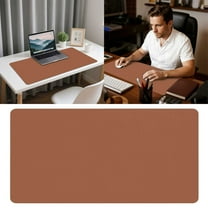 Extended Leather Desk Mat for Office & Gaming - Large Non- Waterproof Desk Pad, Leather Mouse Pad with Raised Edges for Enhanced Computer Control and Desktop Protection