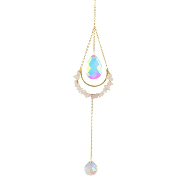 Crystal Windchime Decoraciones Adornos de regalo Bola de cristal para ventana de coche - Rosa Rosado Sunnimix Crystal windchime