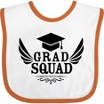 thumbnail image 3 of Inktastic Grad Squad with Graduation Cap and Wings Boys or Girls Baby Bib, 3 of 4