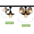 thumbnail image 3 of FSLiving Adjustable Angle J-Type Track Pendant Light E26 Matt Black Base Black Metal Shade Retro Industrial Design Lighting Fixture for Kitchen Island Bar Sink Home Decor (No Bulb & Track) - Set of 3, 3 of 7