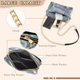 thumbnail image 3 of FORMRS Women Crossbody Purse with Chain Strap Vegan Leather Shoulder Handbag, Blue Floral Window, 3 of 7