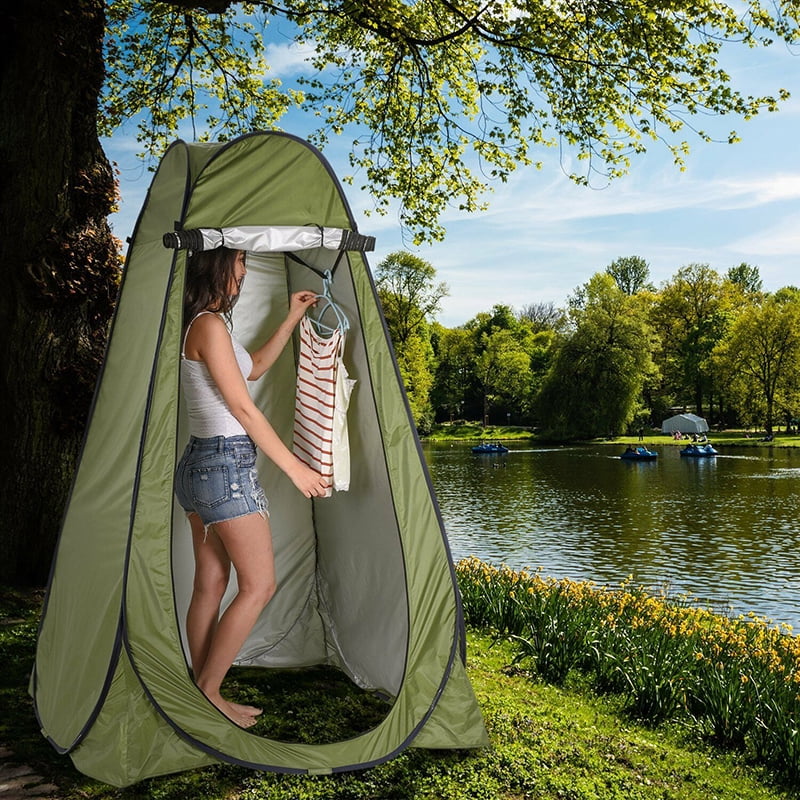 Exactly Voyage grass Oak leaf Portable Pop Up Privacy Toilet Tent Shower Dressing Sun Shelter  Pod Camping Beach Toilet Changing Room - Walmart.com