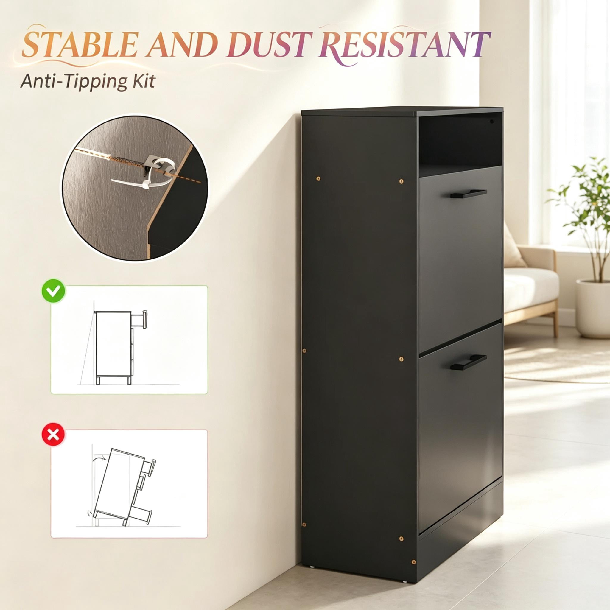 Slim Design Entryway Storage Cabinet,Shoe Cabinet,High Storage Cabinet