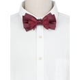 thumbnail image 4 of Corbatas de moño sólido preatadas para hombres INSPIRE CHIC para bodas elegantes, tamaño único, burdeos, 4 of 4