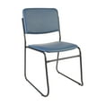 thumbnail image 2 of Flash Furniture 500 lb. Capacity High Density Navy Vinyl Stacking Chair with Sled Base, 2 of 12