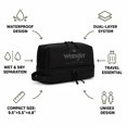 thumbnail image 5 of Wrangler Unisex Travel Toiletry Bag Waterproof Hanging Dopp Kit Dual‑Layer Wet‑Dry Separation Cosmetic Organizer, Black, 5 of 7