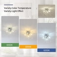 thumbnail image 4 of AIR-Modern Small Crystal Ceiling Light Fixture, 4-Light Chrome Crystal Sputnik Firework Chandelier, Semi Flush Mount Ceiling Light Fixtures for Bedroom Kitchen Hallway Entryway Bathroom(H9.5'' x W17., 4 of 4