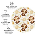 thumbnail image 4 of Bingfone Vintage Sloth Yoga Leather Drinks Coasters With Set Of 6,Suitable For Home Kitchen,Coffee Cup Coasters Home Gift, 4 of 9