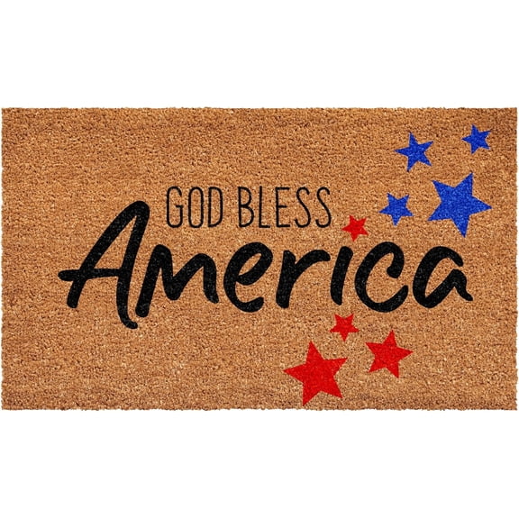 God Bless America Mats for Front Door Entry Front Porch Doormat Non-Slip Carpet Rugs Floor Mat Decorative for Home Bathroom Kitchen Indoor 18x30 Inch