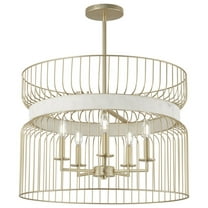 Minka Lavery - Park Slope - 5 Light Pendant with Faux Alabaster Ring 17.13