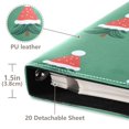 thumbnail image 3 of FORMRS 3 Ring Photo Album 4"x6" Self Adhesive Large Capacity PU Leather Cover, Christmas Trees, 3 of 8