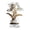 C#4, variant on Acrylic Rotating Base Floral Art Ornament Desktop Decorative Display with Elegant Flower Design Clear Glossy Home Decor Accent for Living Room Bedroom or Office Shelf