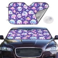 thumbnail image 2 of Kdxio Skull mushroom colorful Print Windshield Sun Shade,UV Rays and Sun Heat Protection,Sunshade for Car Windshield,Car Shade Front Windshield - Small, 2 of 5