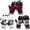 White Red Black, variant on 3 Pairs Touch Screen Gloves with Snow Flower Pattern, Warm Knit Winter Gloves Christmas Gifts Stocking Stuffers for Women