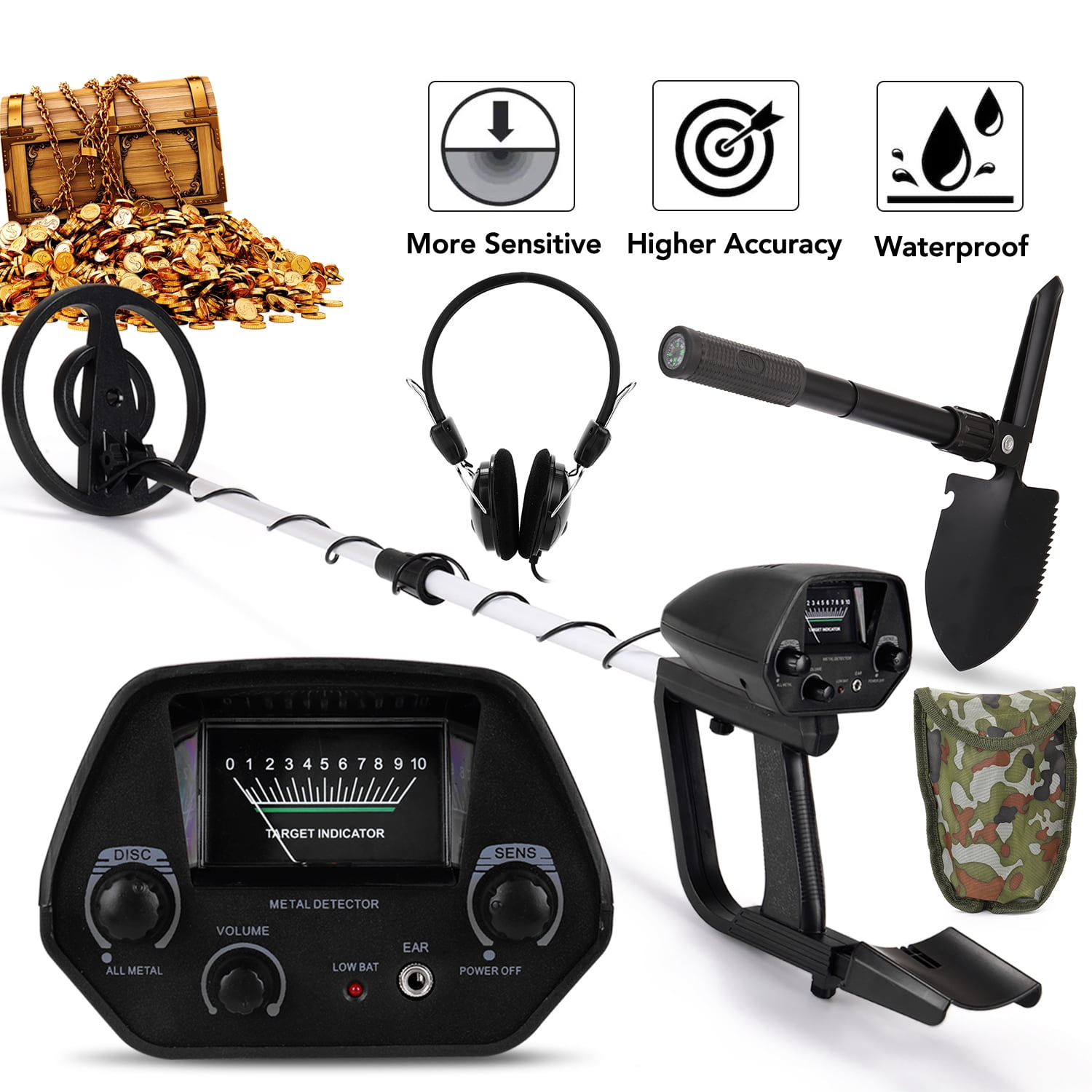 Gt 5080 Portable Easy Installation Underground Metal Detector High Sensitivity High Accuracy Jewelry Treasure Gold Metal Detecting Tool Metal Finder For Adults And Kids Walmart Com Walmart Com