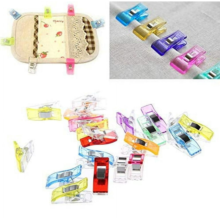 EEEkit Multipurpose Sewing Clips Pack of 100, Assorted Colors Quilting  Clips for Sew Binding Quilting Crafting Paper Work and Hanging Little  Things 