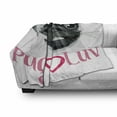 thumbnail image 3 of Pug Soft Flannel Fleece Throw Blanket, Pug Love Image Grey Toned Drawing of a Dog Pet Animal Fun Bonding Print, Cozy Plush for Indoor and Outdoor Use, 70" x 90", Dark Grey Pink Grey, by Ambesonne, 3 of 6