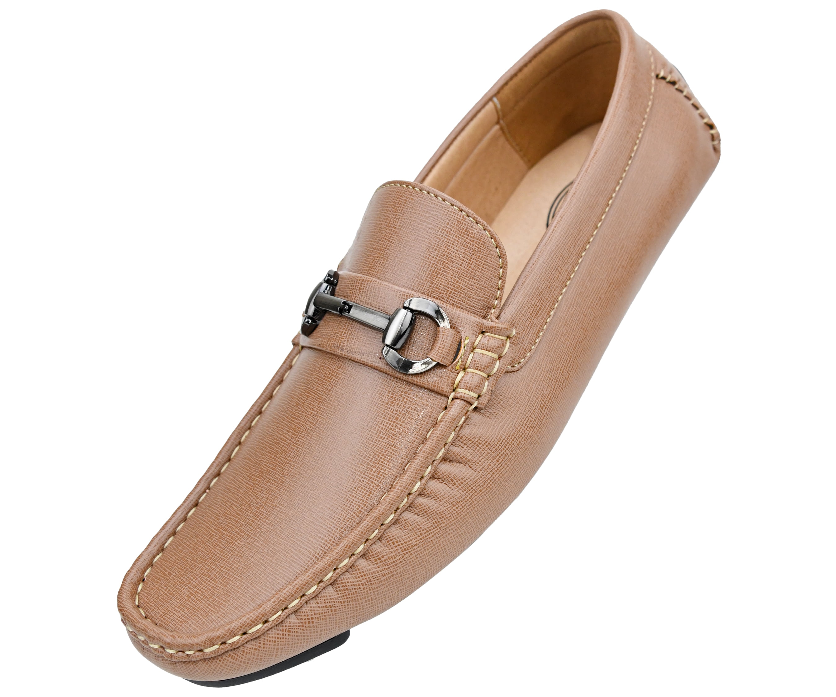 US Color : Brown, Size : 9 D Shoes Mens Mens Casual Driving Loafer Fashion Oxfords with Metal Buckle Flat Dress Shoes Comfortable Penny Slip-on Boat Shoes Weaving Comfortable M 