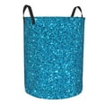 thumbnail image 2 of Daiia blue Glitter Laundry Hamper With Handles Large Storage Basket/Toy Organizer/Dirty Clothes Collapsible Waterproof For College Dorms, Bedroom,Bathroom, 2 of 8