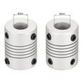 thumbnail image 2 of 8mm to 9mm Aluminum Alloy Shaft Coupling Flexible Coupler Motor Connector Joint L25xD19 Silver, 2 of 6