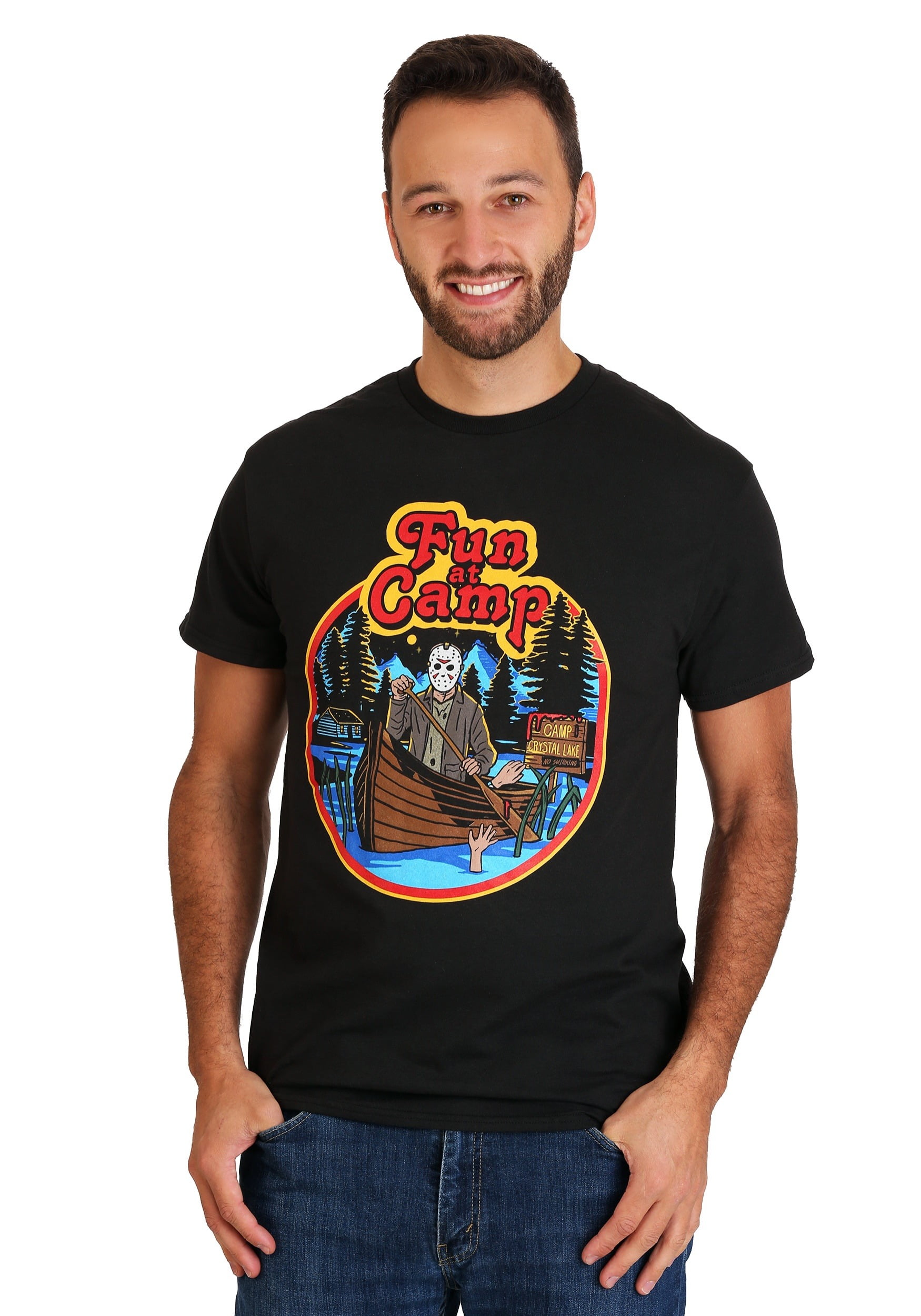 Friday The 13th Fun At Camp Men's Black T-Shirt-Medium - Walmart.com