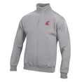 thumbnail image 2 of Men's Gray Washington State Cougars Big Cotton Quarter-Zip Pullover Sweatshirt, 2 of 3