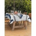 thumbnail image 3 of Outdoor Table Cloth with Umbrella Hole and Zipper, Retro Fish Coastal Waterproof Rectangle Tablecloth 54"x80", Vintage Summer Beach Nautical Ocean Washable Table Cover for Outside Party Patio Picnic, 3 of 8