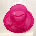 thumbnail image 1 of Sombrero de sol elegante estilo coreano con diseño de flores y malla retro, sombrero de ala grande para vacaciones, sombrero de mujer, sombrero de sol para viajes, 1 of 4