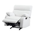 thumbnail image 5 of Manny White Faux Leather Upholstery Reclining Chair, 5 of 5