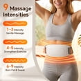 thumbnail image 3 of EMS Abdominal Massager Belt, Cordless Abdomen Muscle Stimulator with 3 Heat & 6 Massage Modes, Portable Slimming Body Shaping Massage Belt, Heated Belly Massager for Waist Abdomen Back Legs, White, 3 of 12