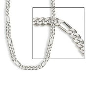 Sterling Silver Figaro Chain, 8 mm