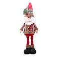 thumbnail image 2 of 2pc Christmas figurine ornaments, Standing Snowman/Santa/Deer Doll, Christmas Fall Decorations for Home Xman Decor Christmas Decor Ceramic Fall Decor Shelf Sitters with Dangling Legs Christmas, 2 of 8