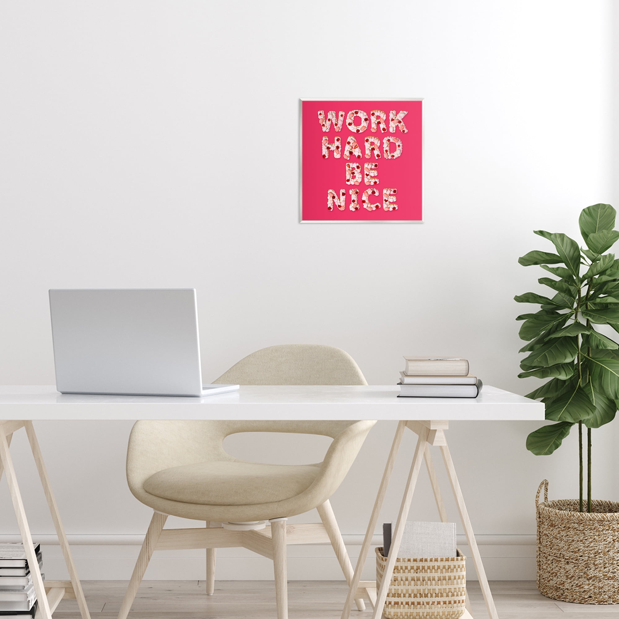 Work Hard Be Nice Wall Plaque Art, design by LISH Creative