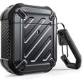 thumbnail image 1 of Étui Pro Series Unicorn Beetle Conçu pour Airpods 1 et 2, Étui de Protection Robuste Intégrale avec Mousqueton pour Apple Airpods 1st & 2nd (Noir), 1 of 5
