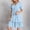 Blue, variant on Women Casual Solid Color Button V Neck Short Sleeve Shirt Dress for Everyday Comfort Fit Lightweight Summer Wear Women Casual Dress Brown S
