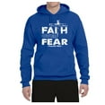 thumbnail image 2 of Wild Bobby, Faith Over Fear Psalm 118:6 White , Inspirational/Christian, Unisex Graphic Hoodie Sweatshirt, Royal, X-Large, 2 of 3
