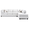 thumbnail image 3 of Maklaine Contemporary Faux Leather Sectional in White Finish, 3 of 5